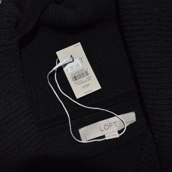NWT LOFT Cowl Off-Shoulder Sweater (Black) XSP - Picture 9 of 9